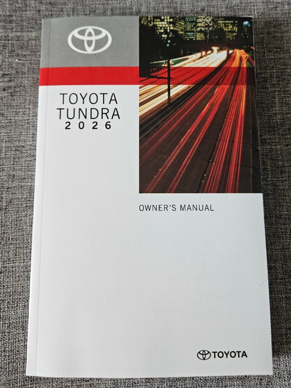 2026  TOYOTA TUNDRA Owner's Manual